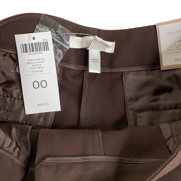 Chico’s Gorgeous Chocolate Brown “The Ultimate Short” Bermuda Short Length Sz 2 - Picture 7 of 12
